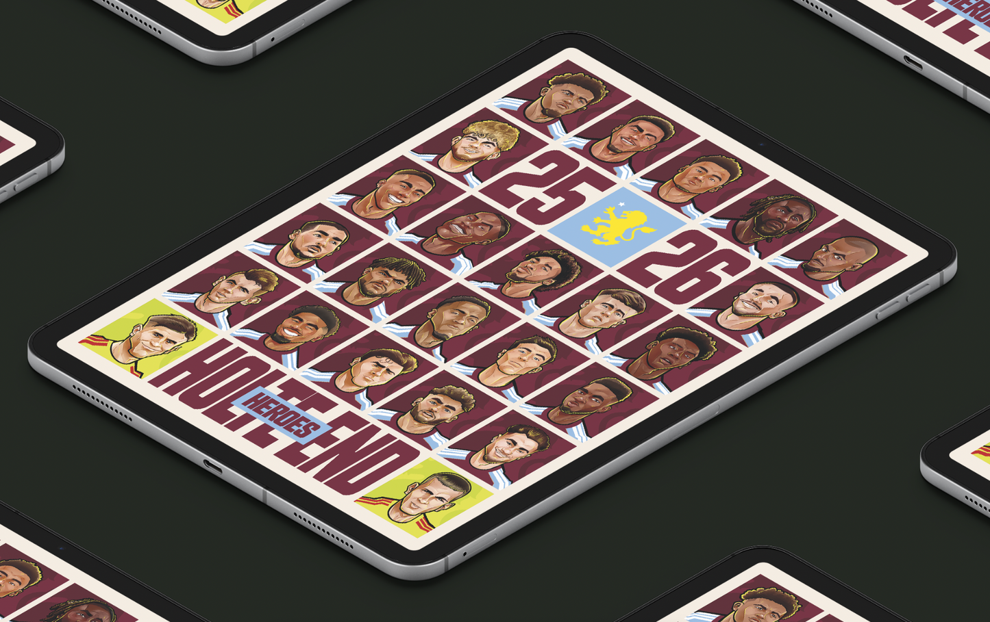 Squid Inc Aston Villa FC 2025/26 Squad Print