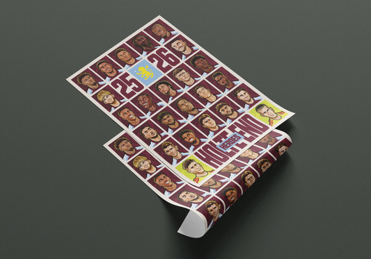 Squid Inc Aston Villa FC 2025/26 Squad Print