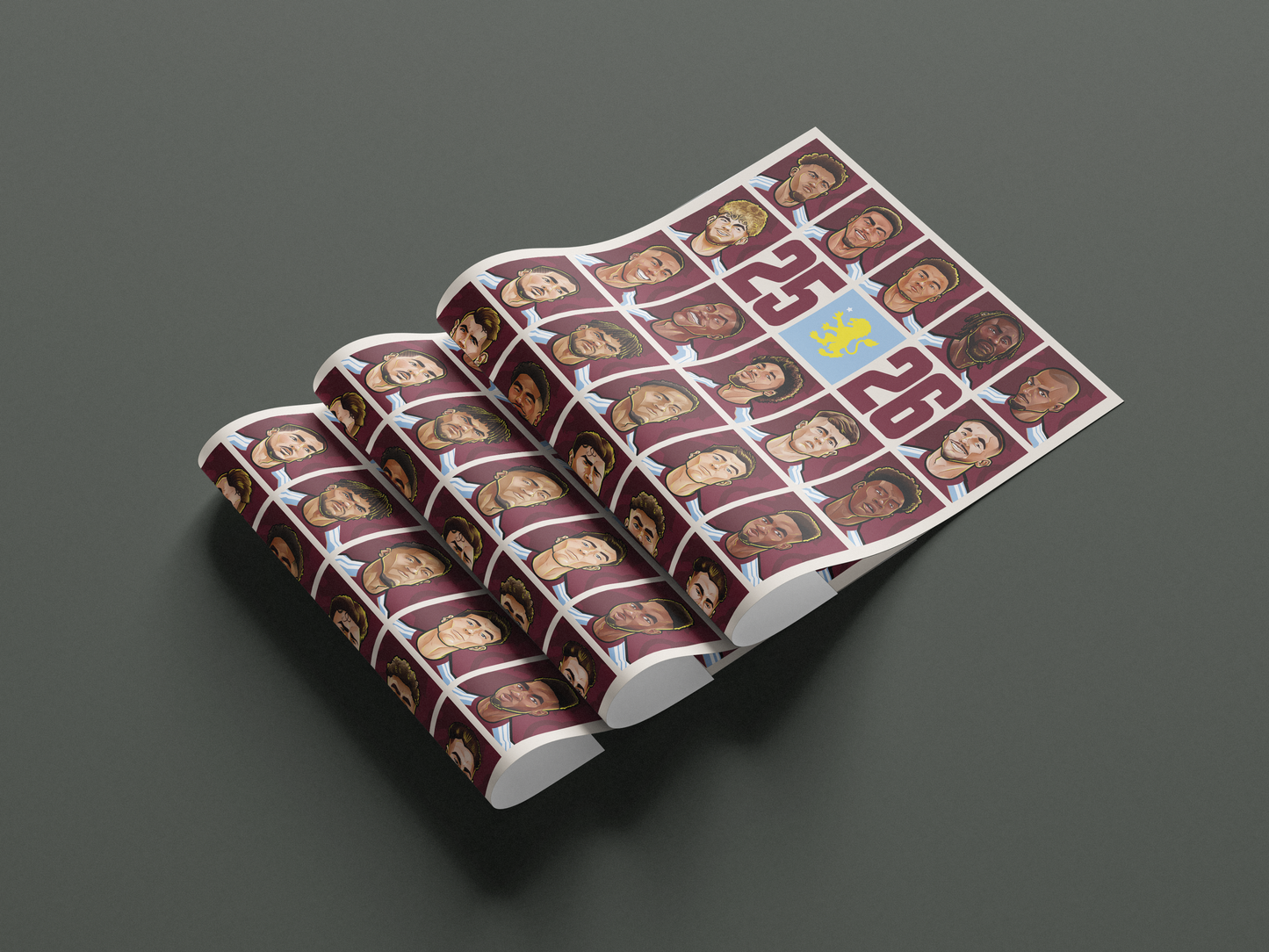 Squid Inc Aston Villa FC 2025/26 Squad Print