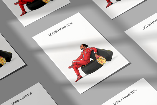 Lewis Hamilton x Ferrari Print