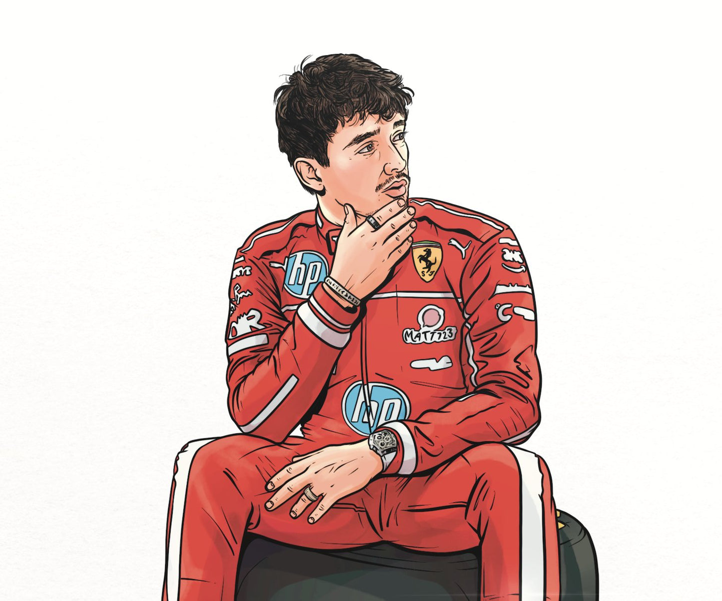 Charles LeClerc x Ferrari Print